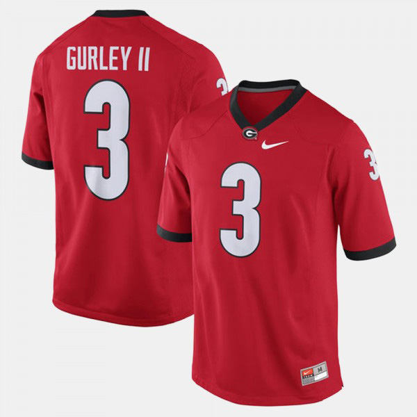 Men's #3 Todd Gurley II Georgia Bulldogs Alumni Football Game Jersey - Red